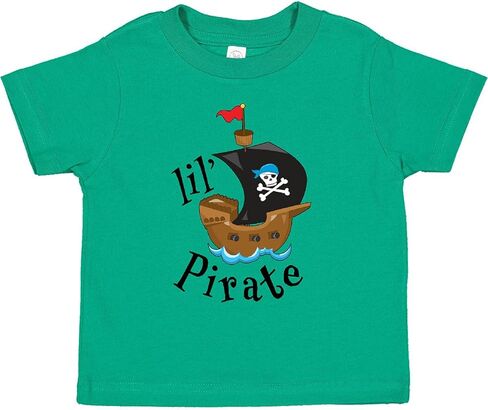 inktastic Lil' Pirate Pirate Ship, Blue Bandana Toddler T-Shirt in Saudi Arabia