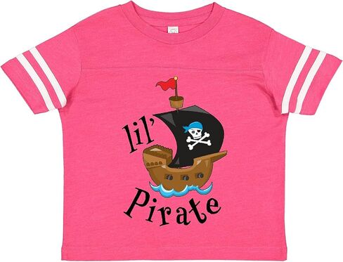 inktastic Lil' Pirate Pirate Ship, Blue Bandana Toddler T-Shirt in Saudi Arabia