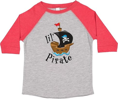 inktastic Lil' Pirate Pirate Ship, Blue Bandana Toddler T-Shirt in Saudi Arabia