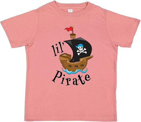 inktastic Lil' Pirate Pirate Ship, Blue Bandana Toddler T-Shirt in Saudi Arabia
