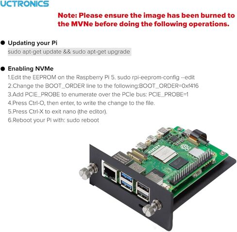 UCTRONICS 1U Carbon Steel Rack Mount for Raspberry Pi 5, 19" Server Rack with 4 PCIe to M.2 NVMe SSD Adapters – Support Up to 4 Pi 5 Units in Saudi Arabia