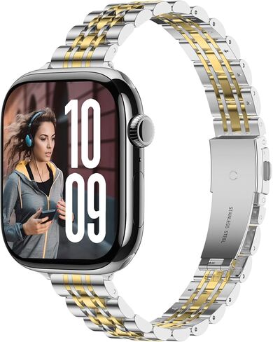 سوار Wolait المعدني النحيف متوافق مع أحزمة ساعة Apple 46 مم 49 مم 45 مم 44 مم 42 مم 41 مم 40 مم 38 مم للنساء، حزام أنيق من الفولاذ المقاوم للصدأ لسلسلة iWatch Bands 11-1 in Kuwait