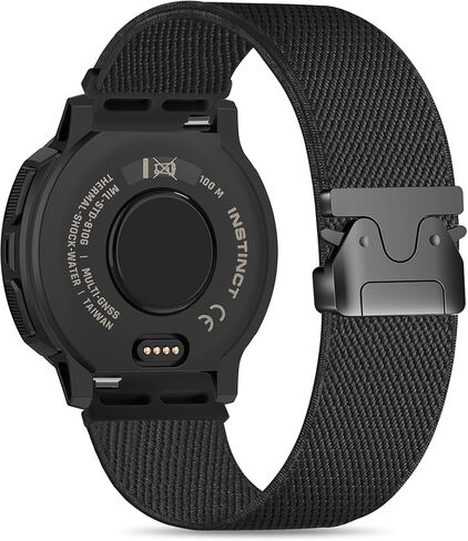 أحزمة ساعة مرنة من النايلون متوافقة مع Garmin Instinct 2/3 45mm/1 Solar، 22mm حزام رياضي بإبزيم ناعم قابل للتعديل على طراز المظلة لـ Garmin Instinct Surf/Tactical/Esports/Tide in Kuwait