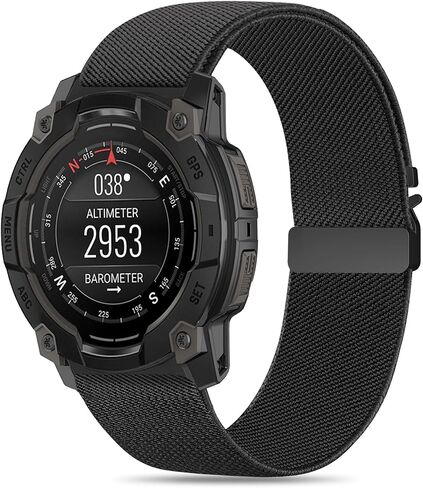 أحزمة ساعة مرنة من النايلون متوافقة مع Garmin Instinct 2/3 45mm/1 Solar، 22mm حزام رياضي بإبزيم ناعم قابل للتعديل على طراز المظلة لـ Garmin Instinct Surf/Tactical/Esports/Tide in Kuwait