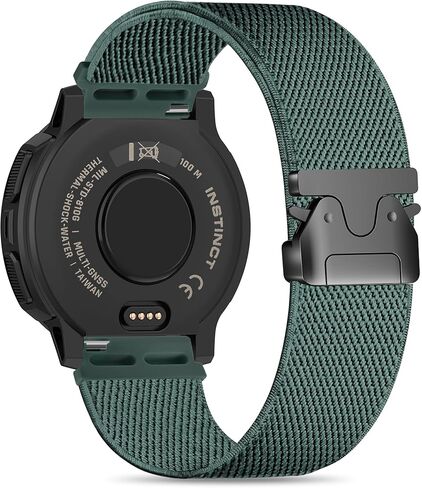 أحزمة ساعة مرنة من النايلون متوافقة مع Garmin Instinct 2/3 45mm/1 Solar، 22mm حزام رياضي بإبزيم ناعم قابل للتعديل على طراز المظلة لـ Garmin Instinct Surf/Tactical/Esports/Tide in Kuwait