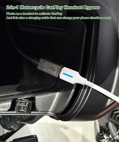 كابل محول USB-C للدراجات النارية CarPlay Bypass، تنشيط CarPlay للدراجات النارية/Android Auto بدون سماعة رأس بلوتوث، متوافق مع Harley/Goldwing/Indian، يدعم الشحن في وقت واحد in Kuwait