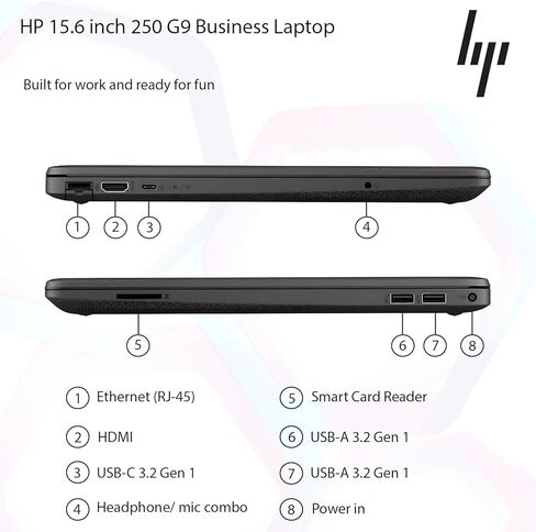 HP New Business Laptop with Microsoft Office, Intel Core i5-1235U 10-core Processor, 15.6" FHD LED Display, 16GB RAM, 1TB SSD, Ultra Quiet Design, SD Card Reader, Wi-Fi 6, Windows 11 Pro, WOWPC USB in Kuwait
