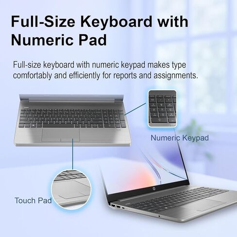 HP 2026 New Generation 15.6" FHD Business and Student Laptop, Microsoft Office 365 for The Web, Intel Powerful CPU, 8GB RAM, 256GB SSD, Wi-Fi 6, Ultra Slim Design, Long Battery Life, Windows 11 Pro in Saudi Arabia