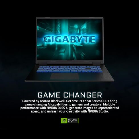 كمبيوتر محمول للألعاب GIGABYTE Gaming A18 - 165 هرتز 2560x1600 WQXGA - NVIDIA GeForce RTX 5060 - AMD Ryzen 7 260-1 تيرابايت SSD مع ذاكرة الوصول العشوائي DDR5 سعة 32 جيجابايت - Windows 11 Home - أسود فولاذي in Kuwait