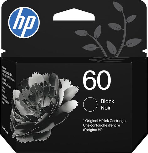خرطوشة حبر سوداء اصلية اتش بي 60 | تعمل مع ديسك جيت D1660, D2500, D2600, D5560, F2400, F4200, F4400, F4580; انفي 100, 110, 120; فوتو سمارت C4600, C4700, D111 0a سلسلة سلسلة | CC640WN in Saudi Arabia