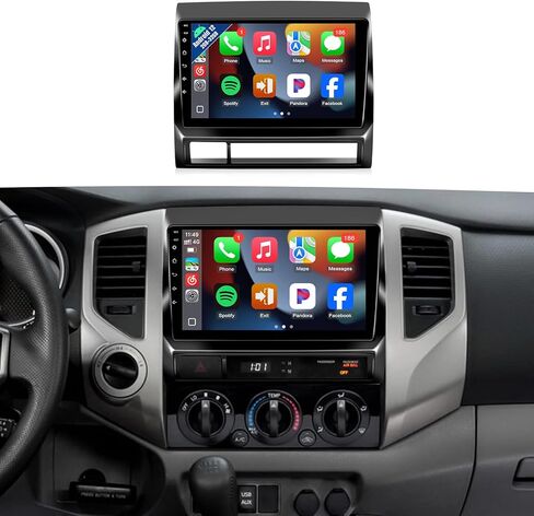 راديو سيارة Naifay لسيارة Toyota Tacoma 2005-2015 ستيريو، شاشة لمس IPS 9 بوصة لراديو Toyota Tacoma مع Carplay Android Auto/Bluetooth/GPS/WiFi/SWC/MIC (إصدار غير J.B.L) in Kuwait