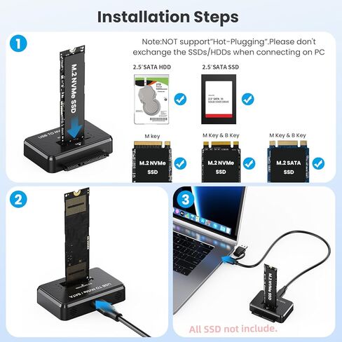 CY USB 3.0 USB-C Type-C إلى ثنائي NVME M-Key M.2 NGFF & SATA 2.5 بوصة SSD كومبو لرسو السفن عمودي خارجي PCBA in Saudi Arabia
