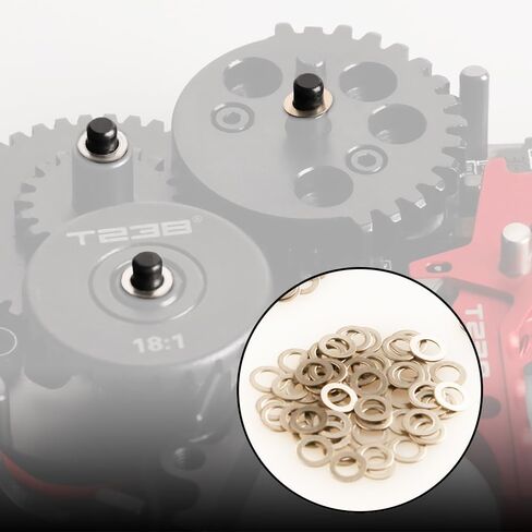 250PCS M3x5mm Steel Shim Set for Airsoft AEG Ver.2/3/7 Gearboxes (0.1mm, 0.2mm, 0.3mm, 0.5mm Thickness) in Kuwait