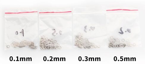 250PCS M3x5mm Steel Shim Set for Airsoft AEG Ver.2/3/7 Gearboxes (0.1mm, 0.2mm, 0.3mm, 0.5mm Thickness) in Kuwait