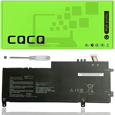 بطارية CQCQ C41N1809 لجهاز ASUS ZenBook Flip 15 UX562 UX562FN UX562FD UX562FDX Q536F Q536FD Series Notebook 0B200-03440000 (15.4V 57Wh/3740mAh) in Saudi Arabia