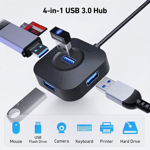 USB 3.0 Hub, 4 Ports USB A Splitter Ultra Compact in Saudi Arabia