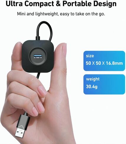 USB 3.0 Hub, 4 Ports USB A Splitter Ultra Compact in Saudi Arabia