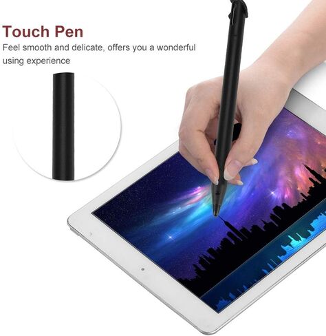 10 أقلام قلم New 3DS XL، مواد صديقة للبيئة، تصميم مريح باللمس، عبوة من 10 أقلام (أسود) in Kuwait
