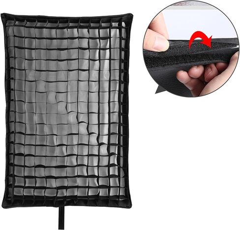 Andoer المحمولة صور بوينز جبل 60 * 90 سم سريعة الإصدار مستطيلة سوفت بوكس ​​بوينز جبل سوفت بوكس ​​مع شبكة قماش ناعمة وحقيبة تخزين للمنتج التصوير الفوتوغرافي استوديو الإضاءة بث مباشر in Kuwait