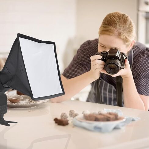 Homoyoyo Portable 20x30cm Photography Softbox Lighting Box for Camera Strobe Studio, Portable Diffuser Strobe Light Softbox for Portrait and Video Shooting in Saudi Arabia