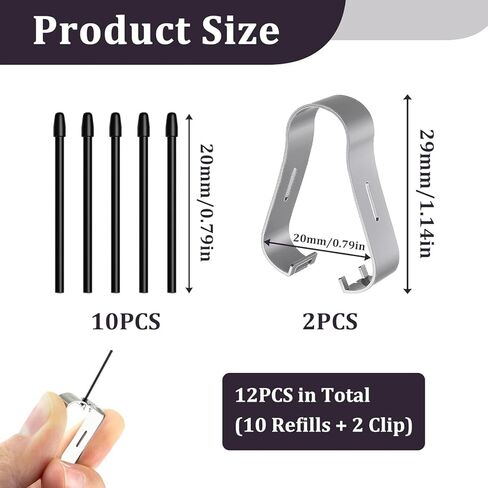 10 قطع من رؤوس الأقلام البديلة لقلم BOOX Stylus، Pen2 Pro، Max Lumi2، Note Air2، Note5، Nova Air C Stylus، أطراف ناعمة لـ Boox، سن الجرافيت المتين مع ملمس كتابة يشبه الورق، طرف غير بلاستيكي in Kuwait