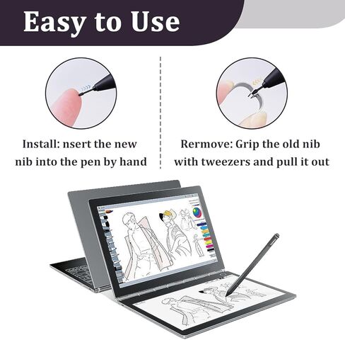 10 قطع من رؤوس الأقلام البديلة لقلم BOOX Stylus، Pen2 Pro، Max Lumi2، Note Air2، Note5، Nova Air C Stylus، أطراف ناعمة لـ Boox، سن الجرافيت المتين مع ملمس كتابة يشبه الورق، طرف غير بلاستيكي in Kuwait