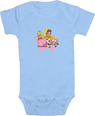 Infant's Nintendo Peach and Friends Bodysuit - Light Blue - 6 Months in Saudi Arabia