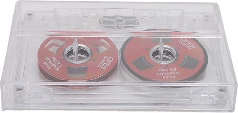 Acouto Metal Reel شريط كاسيت فارغ، شريط كاسيت تسجيل صوتي فارغ، وقت تسجيل 50 دقيقة، مادة ABS شل سبيكة مثالية للموسيقيين والفرق الموسيقية، تصميم محمول، صندوق شفاف in Kuwait