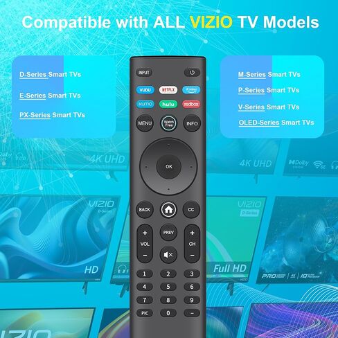 【Pack of 2】 Universal Remote Control XRT140 for VIZIO Smart TV Remote Replacement XRT136 XRT260 XRT270 Smartcast D, E, M, P, V, PX Series Smart TVs in Saudi Arabia