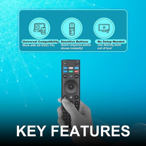 【Pack of 2】 Universal Remote Control XRT140 for VIZIO Smart TV Remote Replacement XRT136 XRT260 XRT270 Smartcast D, E, M, P, V, PX Series Smart TVs in Saudi Arabia