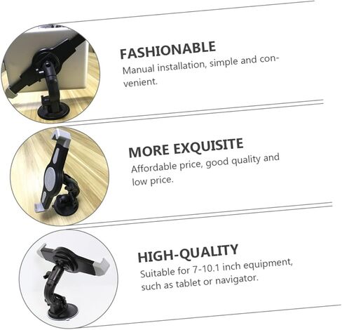 Car Holder Suction Cup Vehicle Tablet Stand for Windows Tablet Easy to Use in Saudi Arabia