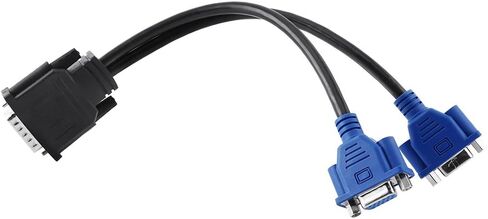 VGA Splitter Cable, DMS-59 Pin Male to 2 VGA 15 Pin Female Splitter Adapter Cable Wire for Screen Duplication, VGA Monitor Y Splitter Cable 1 Male to 2 Female, in Saudi Arabia