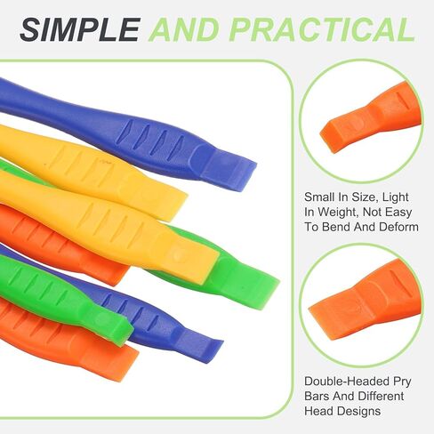 أداة Spudger Pry مقاس 12 × 120 مم من PATIKIL، مجموعة أدوات إصلاح حدق بلاستيكية ذات نهايتين مزدوجتين للهواتف المحمولة الذكية والكمبيوتر اللوحي والكمبيوتر المحمول وأجهزة الألعاب الإلكترونية، 4 ألوان in Kuwait