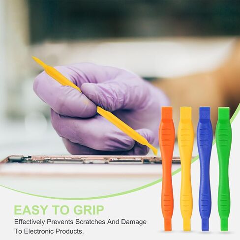 أداة Spudger Pry مقاس 12 × 120 مم من PATIKIL، مجموعة أدوات إصلاح حدق بلاستيكية ذات نهايتين مزدوجتين للهواتف المحمولة الذكية والكمبيوتر اللوحي والكمبيوتر المحمول وأجهزة الألعاب الإلكترونية، 4 ألوان in Kuwait