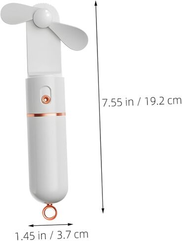 Kisangel Portable Mini Handheld Fan USB Charging 3-speed Adjustable Personal Cooling Fan with 2000mah Battery for Outdoor Travel and Desk Use White in Saudi Arabia