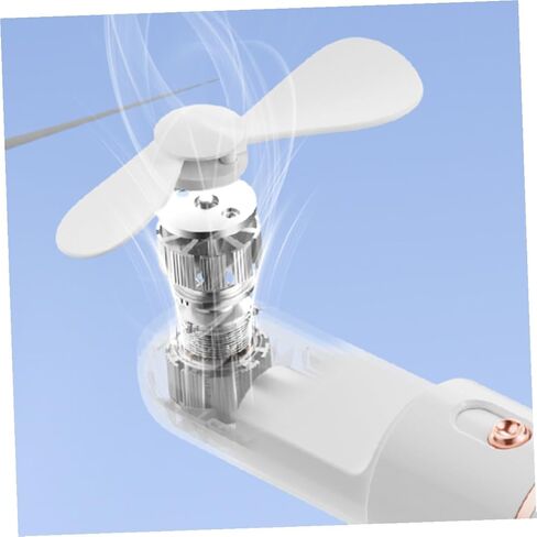 Kisangel Portable Mini Handheld Fan USB Charging 3-speed Adjustable Personal Cooling Fan with 2000mah Battery for Outdoor Travel and Desk Use White in Saudi Arabia