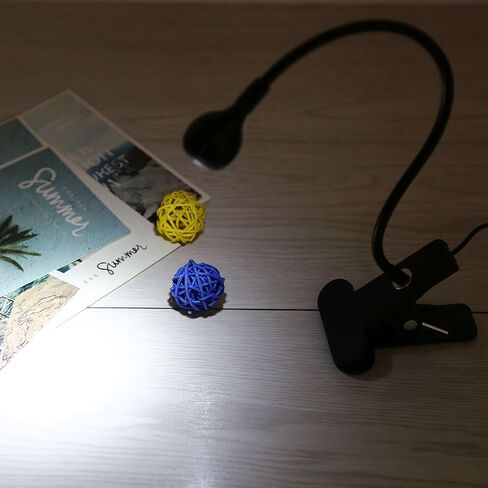 مصباح LED للقراءة، مصباح قراءة USB مرن معقوفة، 3 أوضاع ألوان 10 سطوع، ضوء كتاب العناية بالعين للأطفال وقت النوم، اجتماعات تكبير، المنزل والمكتب (أسود) in Kuwait