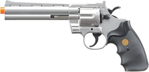 Airsoft Spring Revolver Low Powered Airsoft Pistol Durable Plastic - Silver & Black - 2 Pack in Saudi Arabia