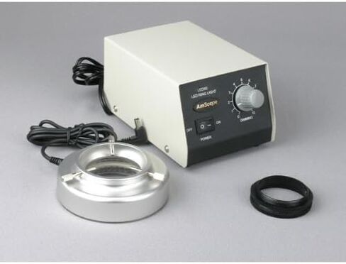 AmScope LED-60M 60-LED حلقة ضوء المجهر مع صندوق التحكم المعدني الثقيل + محول in Saudi Arabia