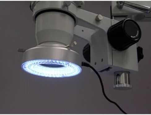 AmScope LED-60M 60-LED حلقة ضوء المجهر مع صندوق التحكم المعدني الثقيل + محول in Saudi Arabia