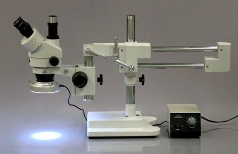 AmScope LED-60M 60-LED حلقة ضوء المجهر مع صندوق التحكم المعدني الثقيل + محول in Saudi Arabia