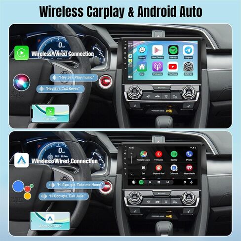 ستيريو سيارة Leadfan لـ (إصدار JBL) Honda Civic 2016 2017 2018 2019 2020 2021، مع CarPlay Android Auto اللاسلكي، شاشة 9 بوصات مع كاميرا احتياطية بلوتوث FM، 2G+32G in Kuwait