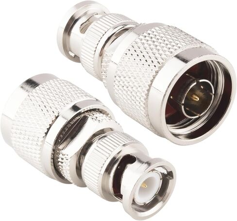 Boobrie 2-Pack N ذكر إلى BNC محول أنثى N التوصيل إلى BNC Jack Coax Connector RF محول هوائي محوري لأجهزة الراديو WiFi، هوائيات FPV، CCTV، محلل الماسح الضوئي in Kuwait