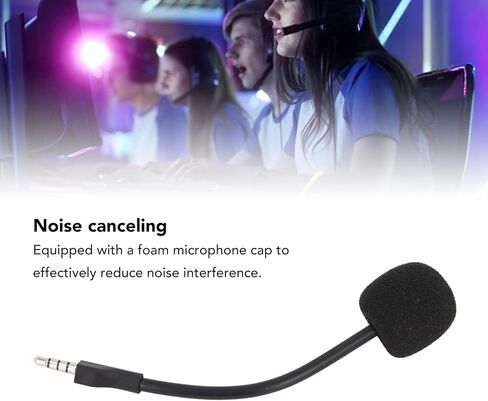 Alomejor Game Mic استبدال ميكروفون الألعاب استبدال ميكروفون بوم قابل للفصل صوت واضح كريستال مرن قابل للتعديل إلغاء الضوضاء مع مقبس قابل للدوران 360 درجة لـ 1 in Kuwait