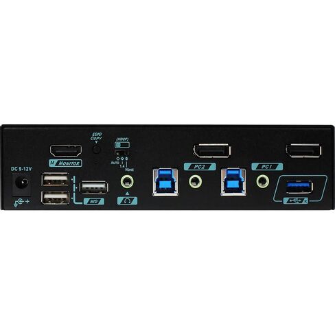 Displayport 1.2 & HDMI 2.0 KVM for 2 Computers 1 Monitor, 4K@60Hz, HDR10, HDCP 2.2/1.4 Compliance, USB 3.2 Gen 1, EDID Management, Auto/Manual Scan, Hotkey Control, Push Buttons, PKABM-G3112 in Saudi Arabia