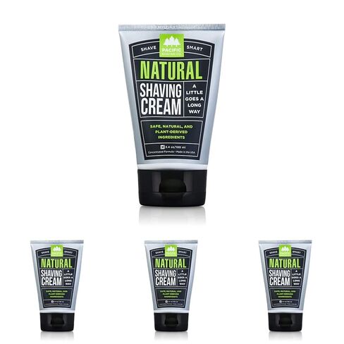 Pacific Shaving Company Caffeinated Shaving Cream - Helps Reduce Appearance of Redness, With Safe, Natural, and Plant-Derived Ingredients Soothes Skin, Paraben-Free, Made in USA, 7 oz (Pack of 3) in Saudi Arabia