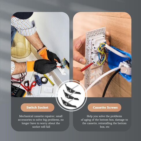 Universal 86mm Junction Box Repair Device with Insulation Support Rod Screws Tool 10pcs Set for Home and Electrician Use in Saudi Arabia