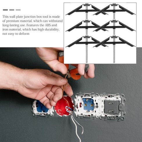 Universal 86mm Junction Box Repair Device with Insulation Support Rod Screws Tool 10pcs Set for Home and Electrician Use in Saudi Arabia