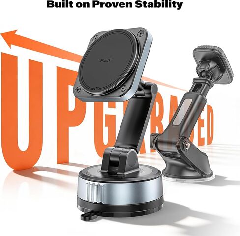 APPS2Car Dashboard Phone Mount for MagSafe, Strong Magnetic Car Phone Holder with Gel-Lock™ Suction, Dual Pivot Adjustable Arm, Stable Fit for iPhone 12–17 Series in Saudi Arabia