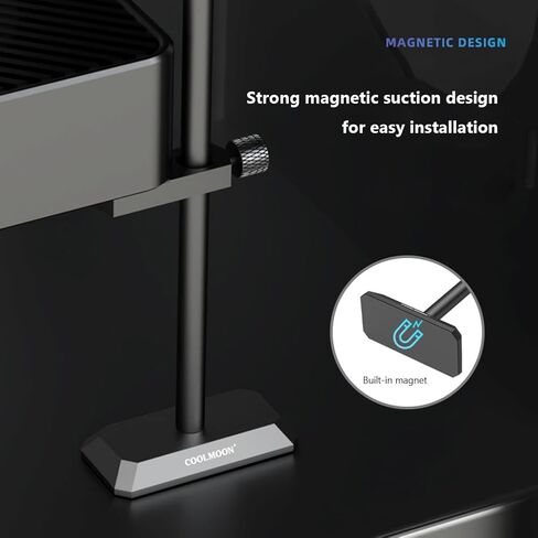Aluminum Alloy Graphic Card Bracket Brace Sliding Single/Double Pole Adjustment Height Video Card Sag Holder GPU Stand for ATX/MATX/ITX Chassis (Black, GH-260) in Saudi Arabia